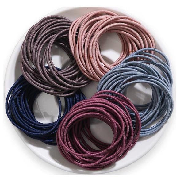 Túi zip 100 sợi thun cột tóc Hàn Quốc du lịch siêu dễ thương, dây buộc tóc,thun buộc co giãn GD506-ThunBToc