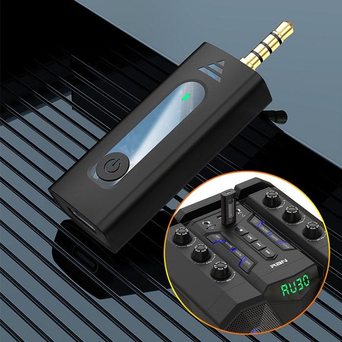 Micro thu âm không dây cài áo K35-1 khử tiếng ồn để livestream phát trực tiếp quay video cổng jack 3.5mm