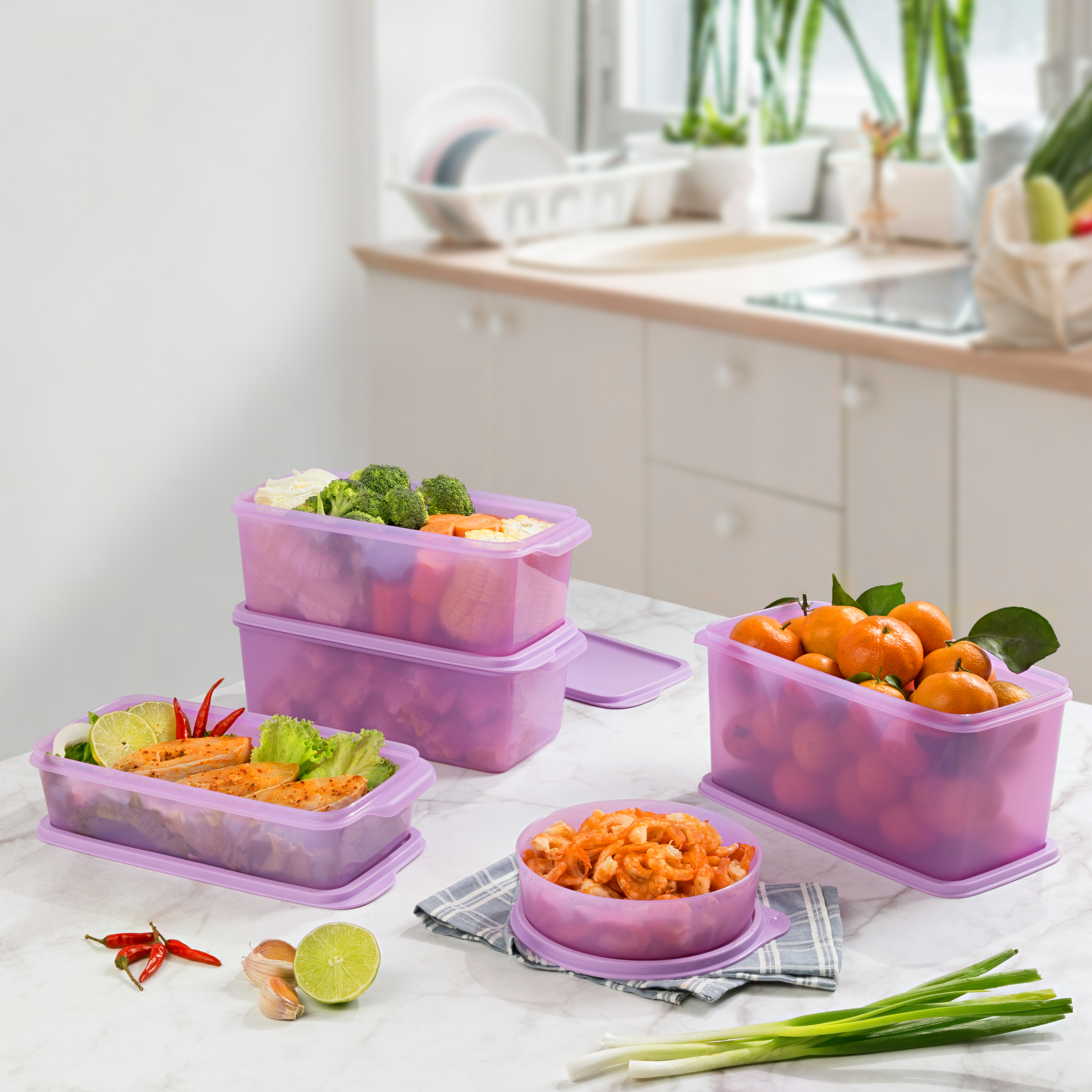 Bộ trữ mát 5 hộp Tupperware Freshia