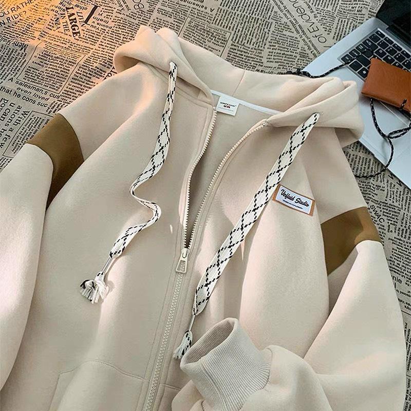 Áo Khoác Cardigan Có Nón Dáng Rộng Thời Trang Thu Đông U4 - Black