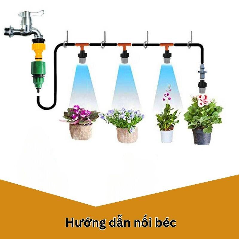Bộ Kit Tưới Cây Phun Sương 10/15/20 Béc Đơn Xám Đầy Đủ - Giải Pháp Tưới Cây Thông Minh Cho Mọi Nhà