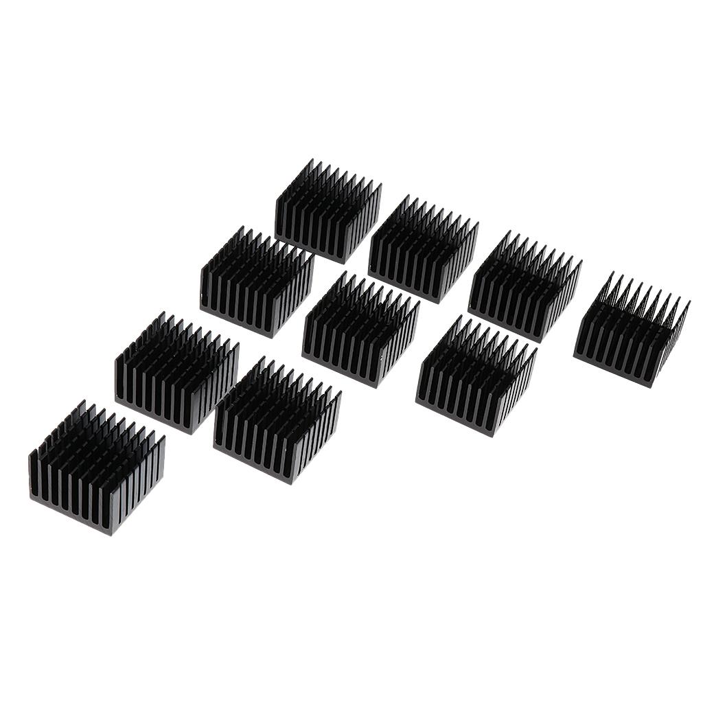 10Pcs Aluminum Heatsink Cooling Fin Radiator 37*37*24mm for IC Led Chip 10W