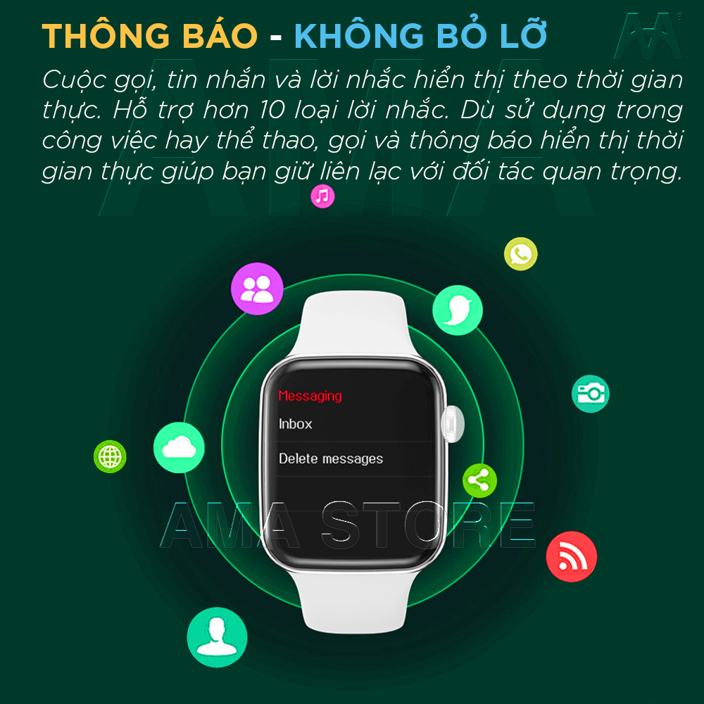 Đồng hồ Thông Minh gắn SIM độc lập Kết nối Bluetooth AMA Watch K10 dành cho Nam nữ, Trẻ em, Học sinh, Người lớn Hàng nhập khẩu