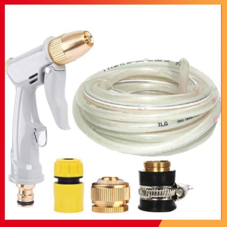 Bộ dây vòi xịt nước tưới cây rửa xe,tăng áp 3 lần, loại 3-5m 206846