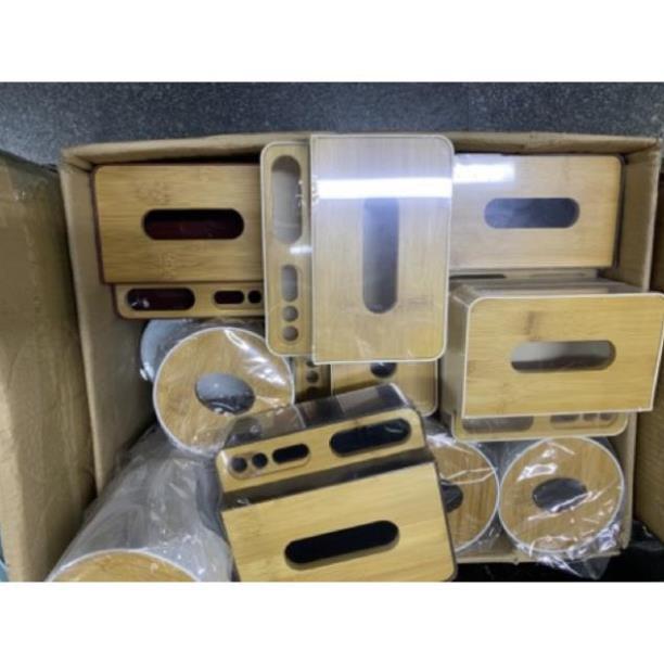 Hộp đựng dấy tròn chữ nhật đa năng mặt gỗ hàng cao cấp 100% nhập khẩu