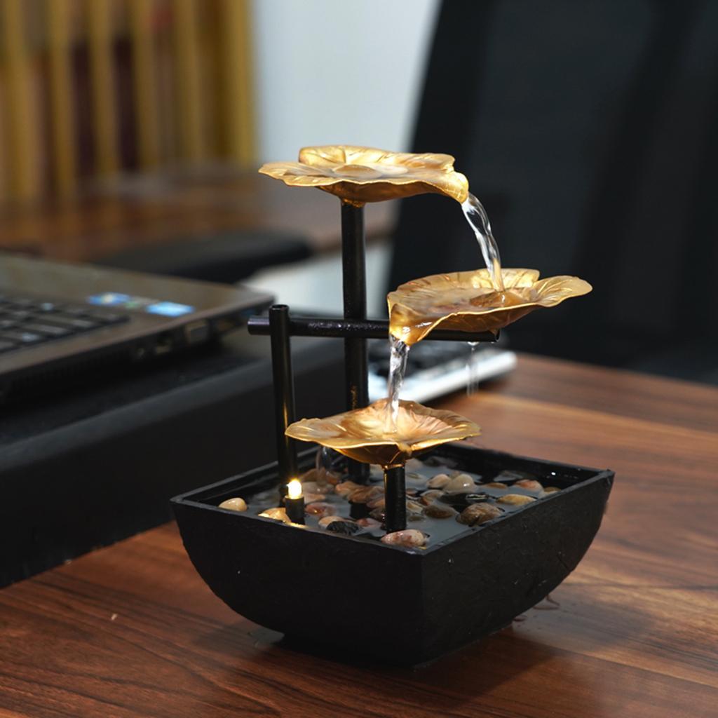 Waterfall Fountain Chinese Meditation Office Bedroom Living Room Decor