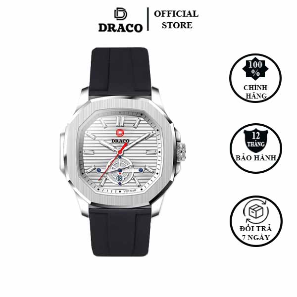 ĐỒNG HỒ NAM - THƯƠNG HIỆU VIỆT DRACO D22-DD06 - " Decision" BẠC