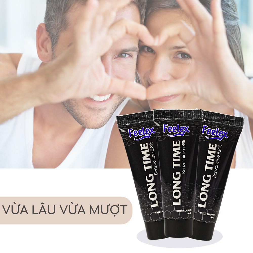 Gel bôi trơn kéo dài thời gian quan hệ Feelex Long Time tuýp 10g