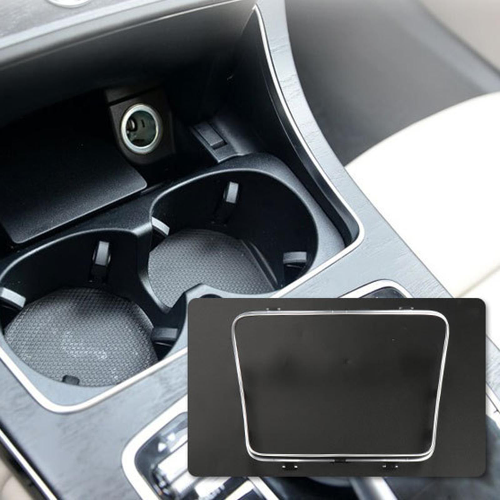 Console Cup Holder Strip Trim Frame Ashtray Trim Ring Stickers Fits for Mercedes C Class W205 GLC Class W205 2015-20 Moulding Trim Plating