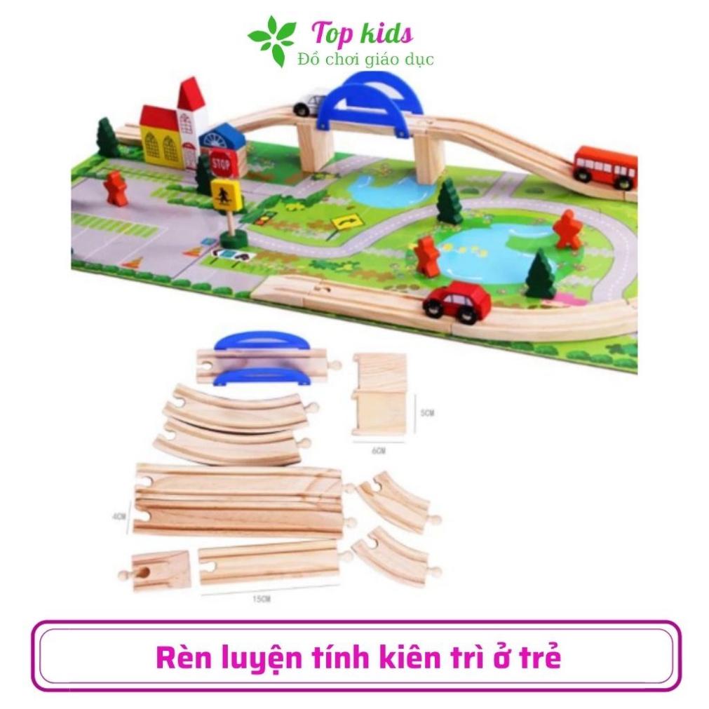 Đồ chơi gỗ thông minh bộ lắp ghép ráp mô hình giao thông đô thị bằng gỗ cho bé trai bé gái từ 1 2 3 4 5 6 tuổi