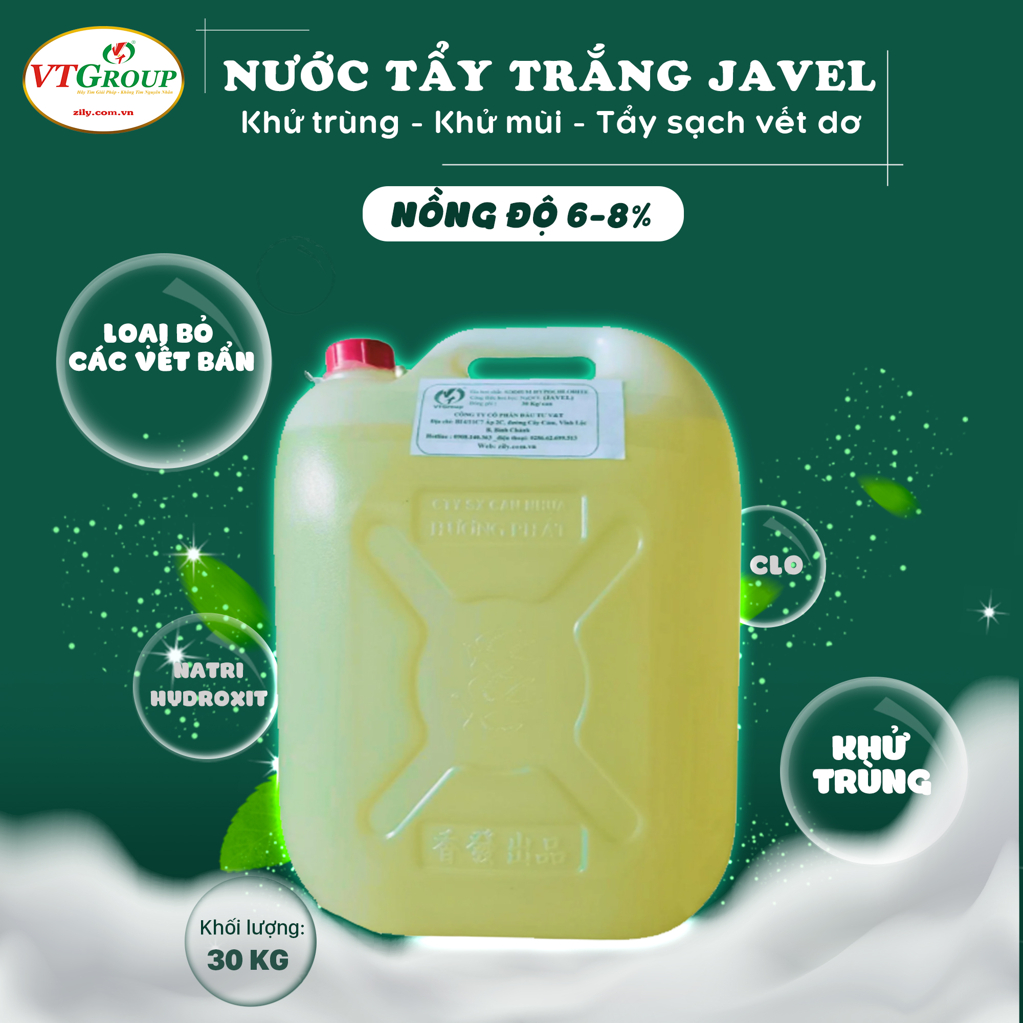 Nước tẩy Javel 5kg