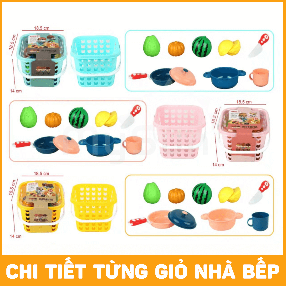 Bộ đồ chơi nấu ăn nhà bếp mini bằng nhựa giá rẻ cho bé gái chơi đồ hàng - MySun