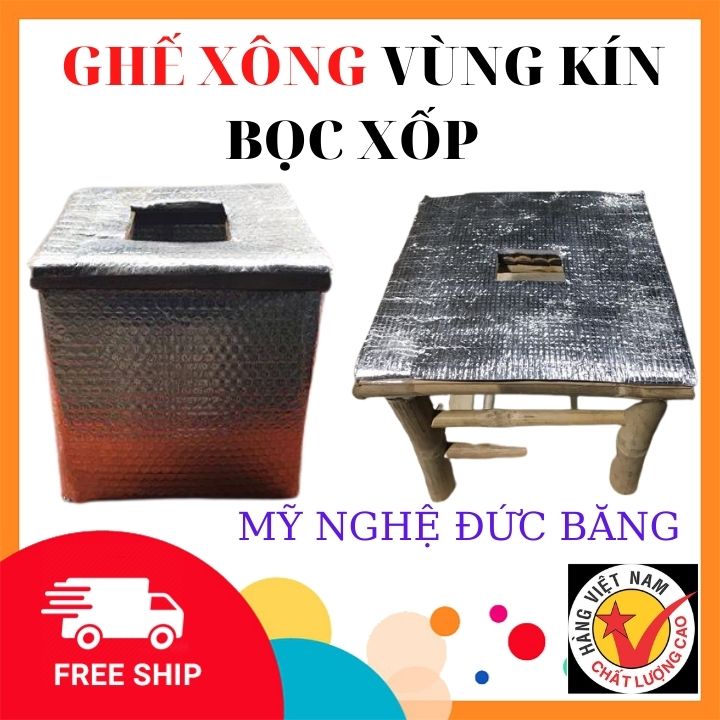 Ghế xông cho phụ nữ sau sinh,ghế xông bọc xốp trên mặt vùng kín ,xông trĩ kt 30x30x30