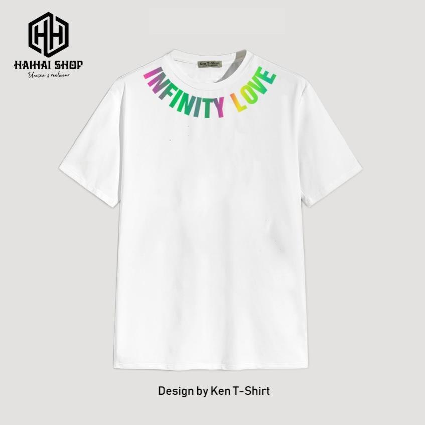 SALE- Áo Thun Phản Quang In Hình Infinity Love, Vải Cotton 75% Co Giãn, Phom Rộng Unisex Cho Nam và Nữ. - áo cực HOT