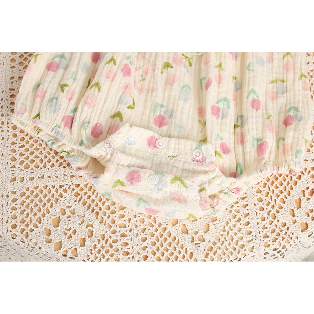 Set Body 2 Dây Kèm Nón Hoa Tulip Cho Bé Gái Sơ Sinh 1 2 Tuổi Từ 5-13kg Dành Cho Bé Gái