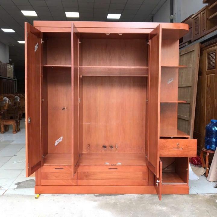 Tủ đựng đồ mẫu hiện đại , TỦ QUẦN ÁO GỖ XOAN ĐÀO 3 CÁNH KÈM KỆ TRANG TRÍ