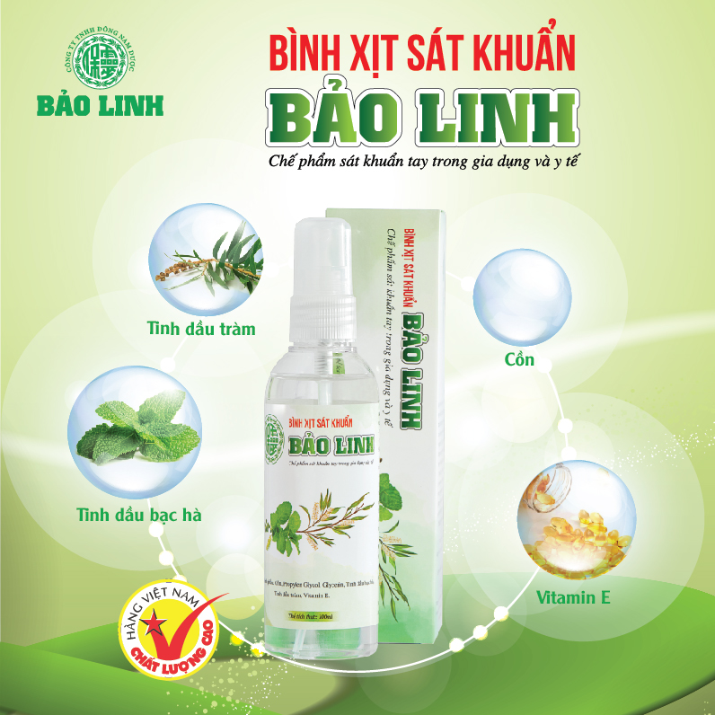 Bình xịt sát khuẩn Bảo Linh 60ml