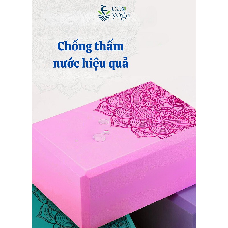 Gạch Tập Yoga In Hoa Madala 240g và 340g Chất Liệu EVA An Toàn , Bảo Vệ Sức Khỏe Của Bạn Khi Tập Luyện