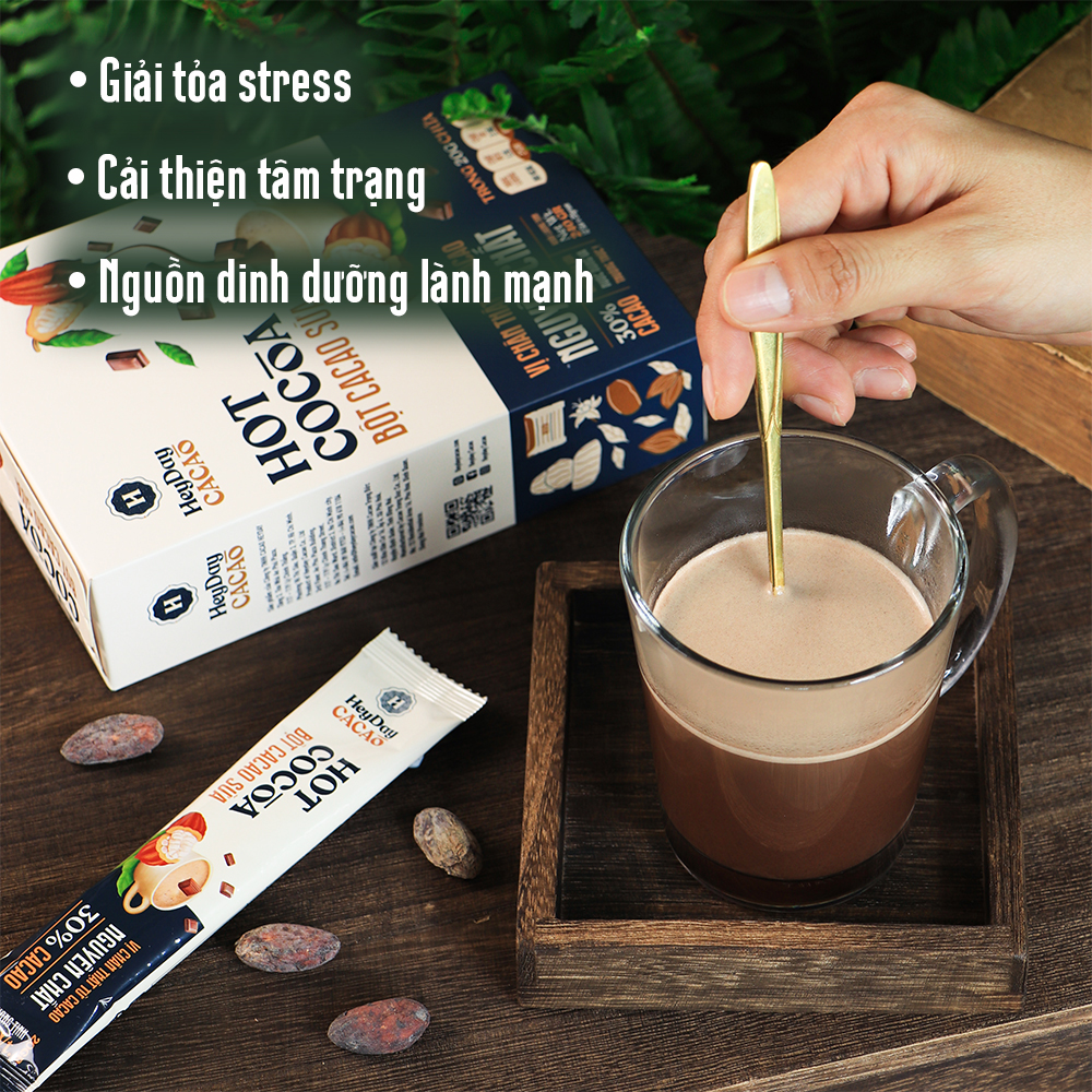 Bột Cacao Sữa gói tiện lợi 20g - Đậm vị chân thật từ cacao nguyên chất 