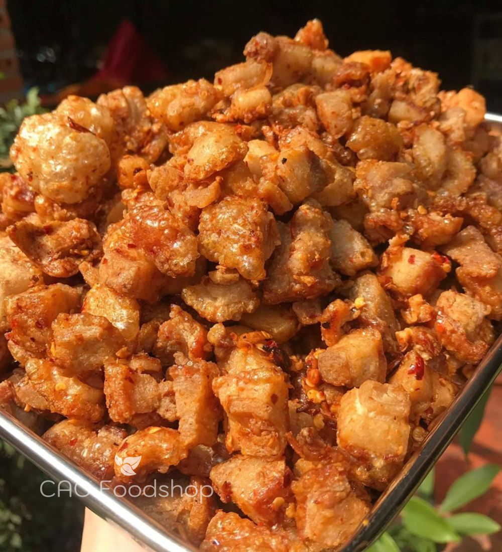 [250GR] Tóp mỡ lá chanh CAO Food siêu ngon chuẩn vị, giòn rụm từng miếng từ 100% mỡ heo liền da