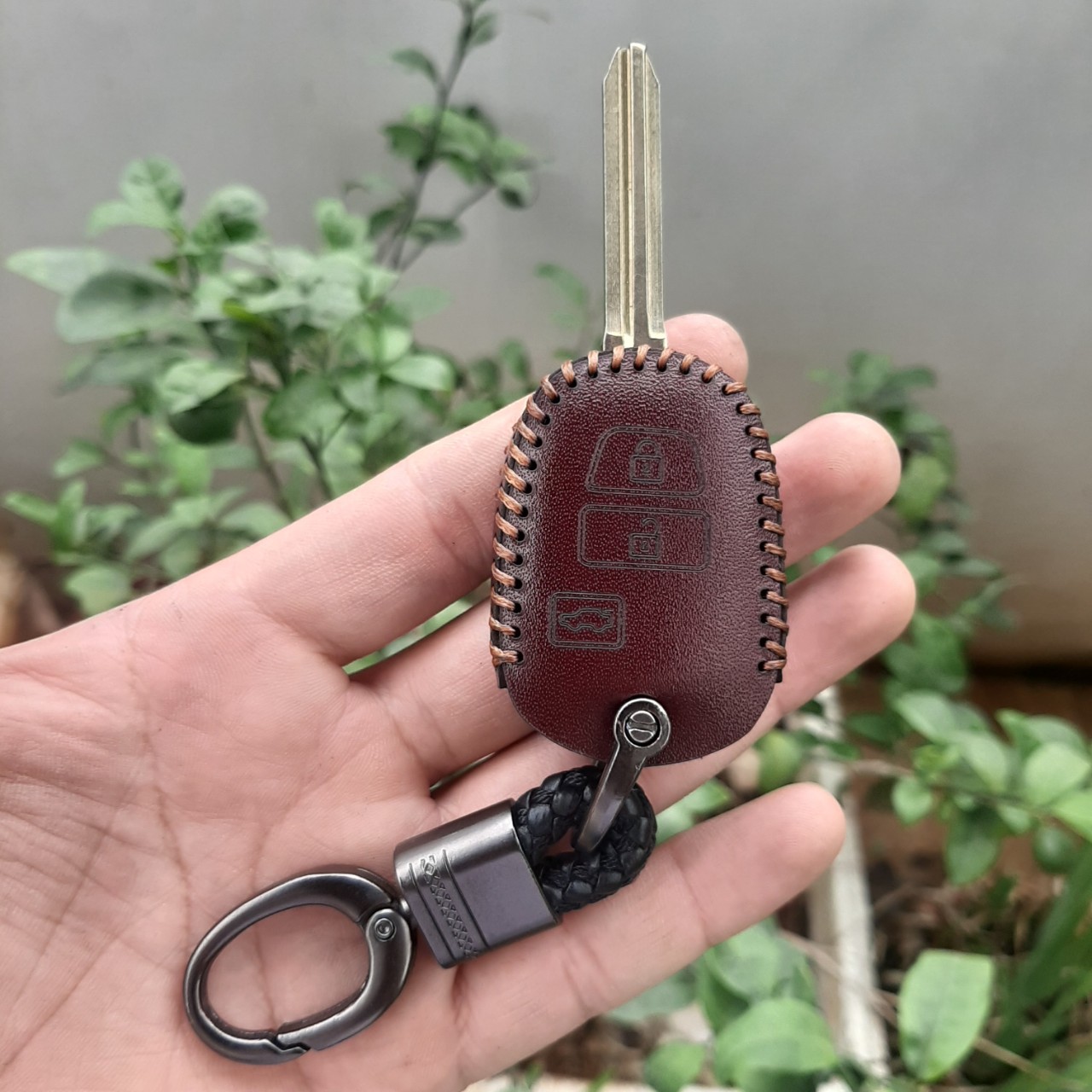 [Gía Sốc] Bao Da Chìa Khóa xe TOYOTA Vios E&amp;G 2014-2018, Vios E2019-2024. Da Bò Nhập Khẩu, Khắc Tên + Số ĐT Chủ Xe