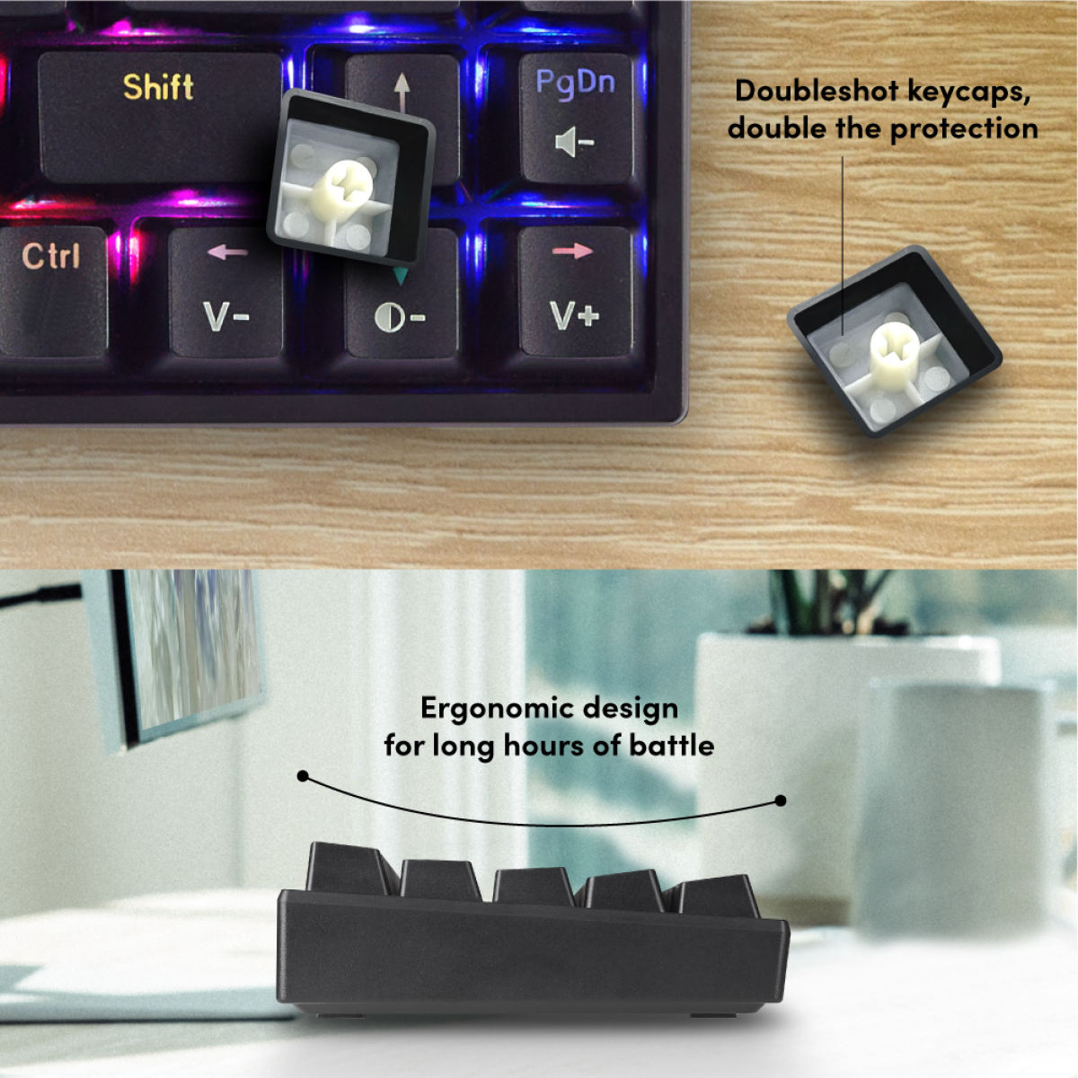 Bàn phím cơ PROLiNK GK6002M (Blue Switch), LED RGB 16 triệu màu, Full N-Key Rollover, Anti Ghosting cho tuyển thủ Esport - Hàng Chính Hãng