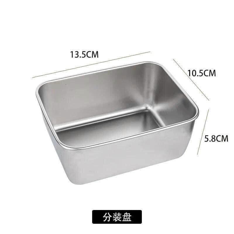 Hộp Đựng Thực Phẩm Tủ Lạnh Inox 304 Có Nắp Đậy Đa Năng Tiện Lợi 13.5*10.5*5.8cm - Gia dụng An Tâm