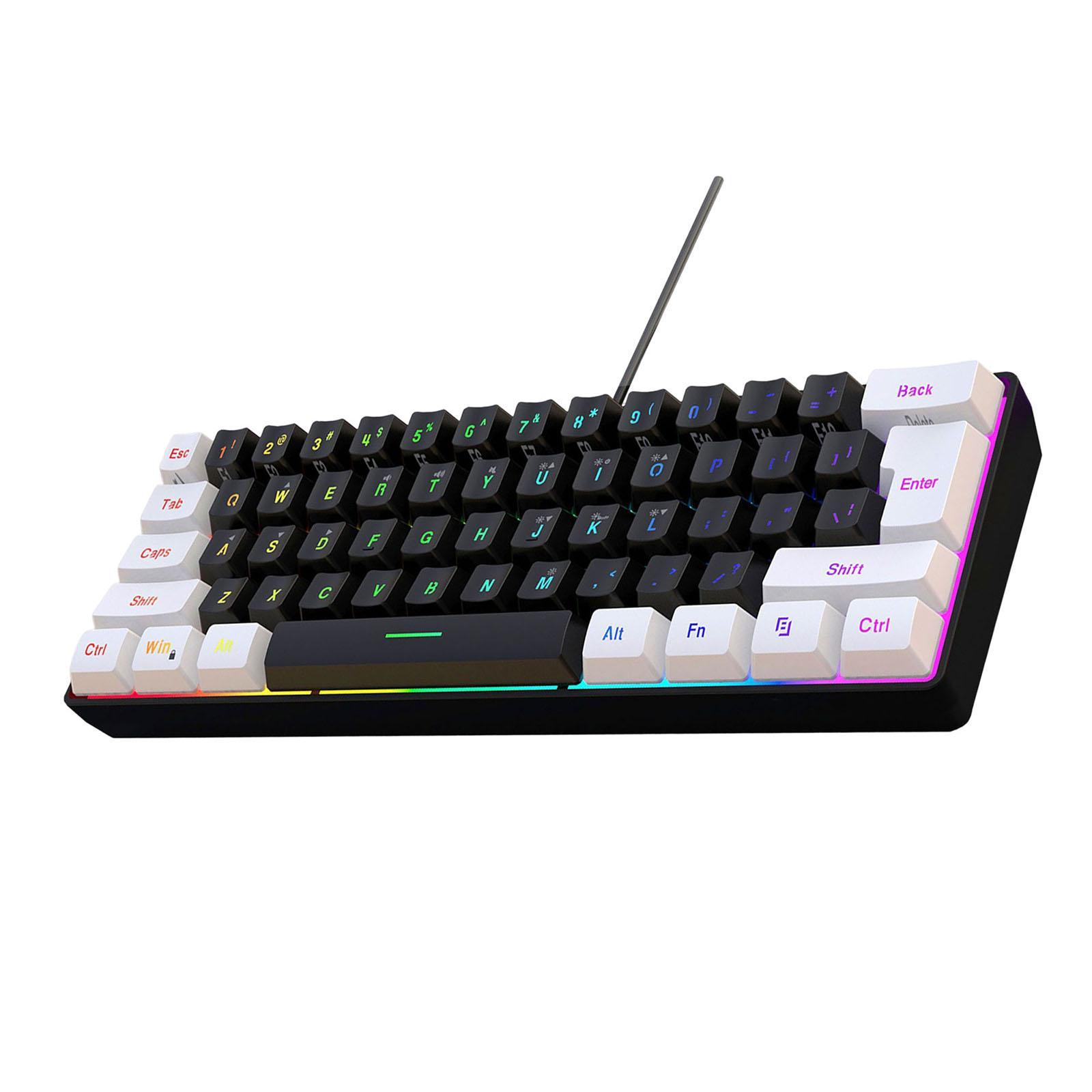 Gaming Keyboard Portable Ergonomic RGB Mechanical Keyboard for Computer