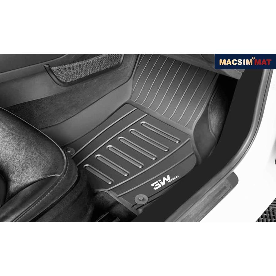 Thảm lót sàn New Audi Q5 2018- đến nay Nhãn hiệu Macsim 3W chất liệu nhựa TPE đúc khuôn cao cấp - màu đen