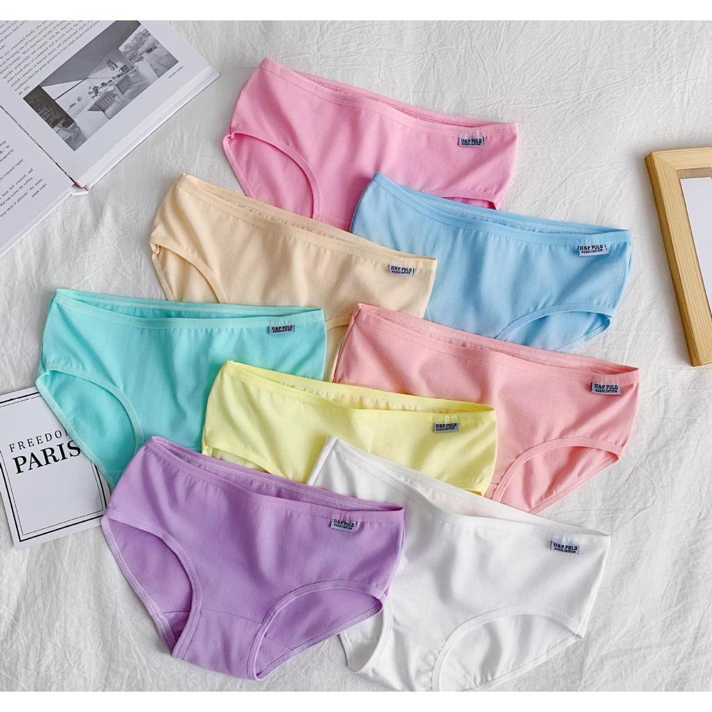 Quần Lót Cotton Màu Trơn Nữ_Quần Lót Pulo Co Giãn Mềm Mịn