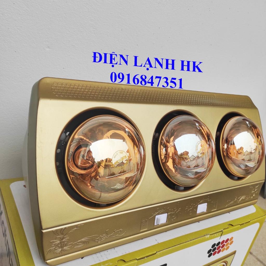 Đèn sưởi nhà tắm treo tường 2 bóng,3 bóng sưởi ấm nhanh, điều chỉnh từng bóng tiện lợi, chống cháy nổ
