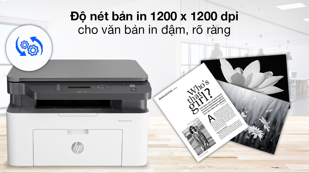 Máy in laser đen trắng đa chức năng HP 135A - 4ZB82A - Hàng Chính Hãng