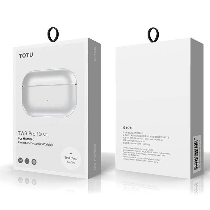 Bao case silicon chống sốc siêu mỏng trong suốt cho tai nghe Apple Airpods Pro hiệu Totu AA-096 (Mỏng 1.5mm, bảo vệ toàn diện, vật liệu cao cấp) - Hàng nhập khẩu