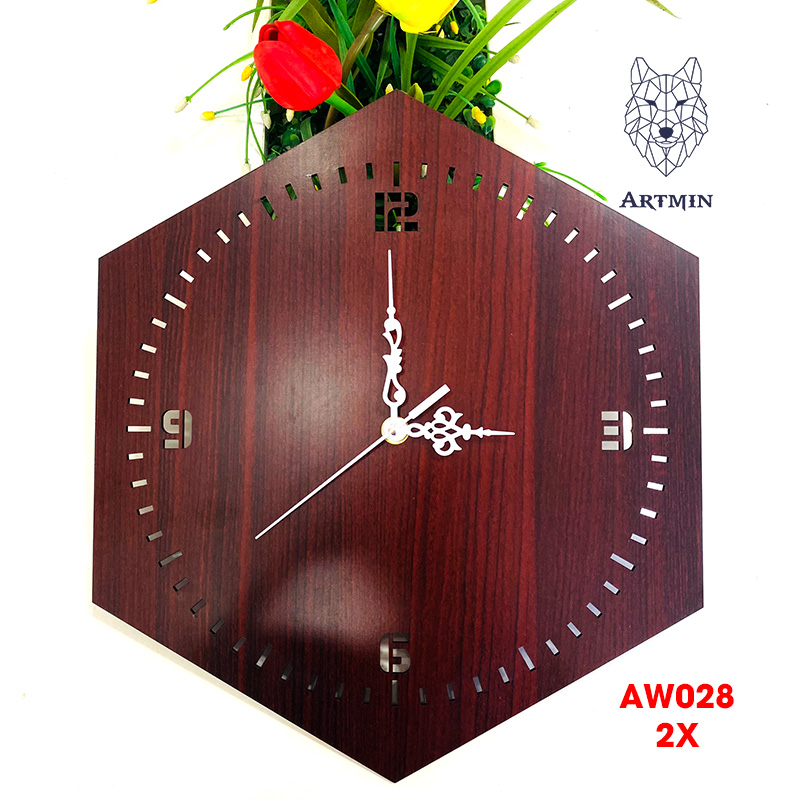 AW028 - Đồng Hồ Gỗ Decor Cách Tân – Đồng Hồ Treo Tường Trang Trí Nhà Độc Lạ