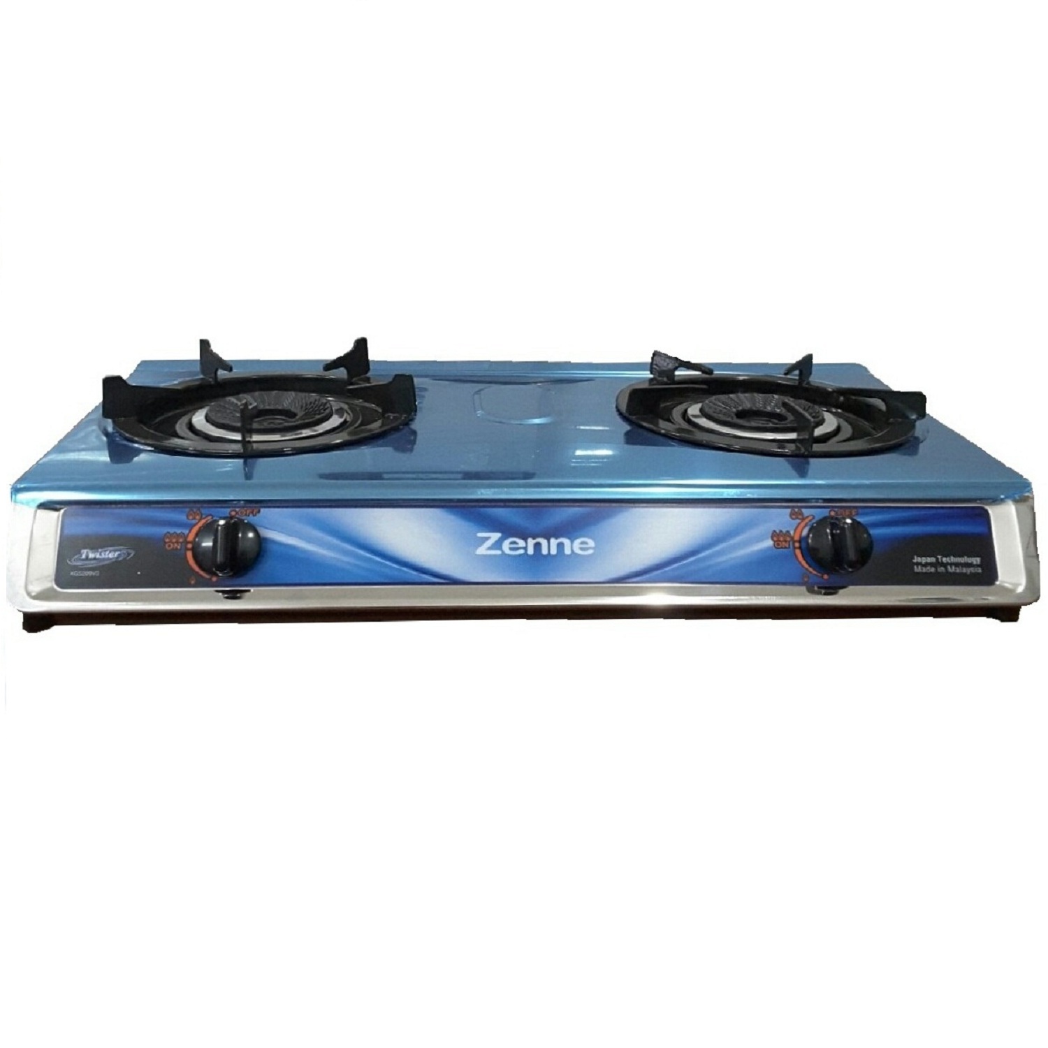 BẾP GAS ĐÔI ZENNE KGS 209 - NHẬP KHẨU MALAYSIA – MẶT BẾP INOX - NGỌN LỬA MẠNH VÀ HỘI TỤ - TIẾT KIỆM GAS