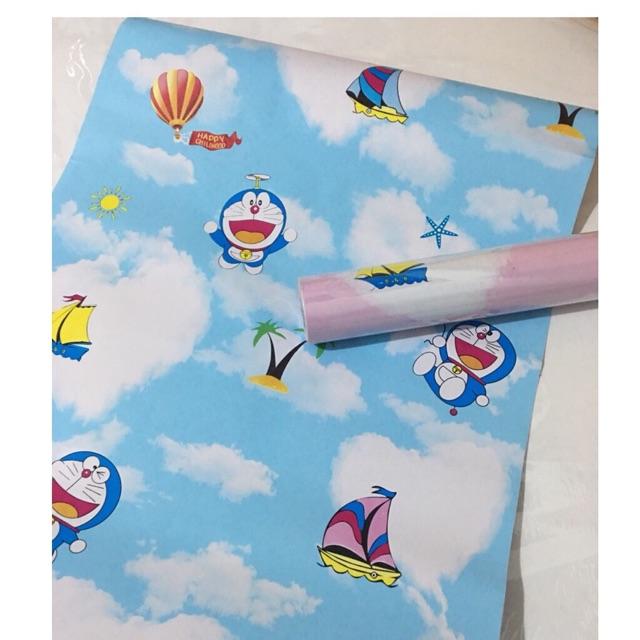 Set 10m GIẤY DÁN TƯỜNG DO RE MON ĐÁM MÂY