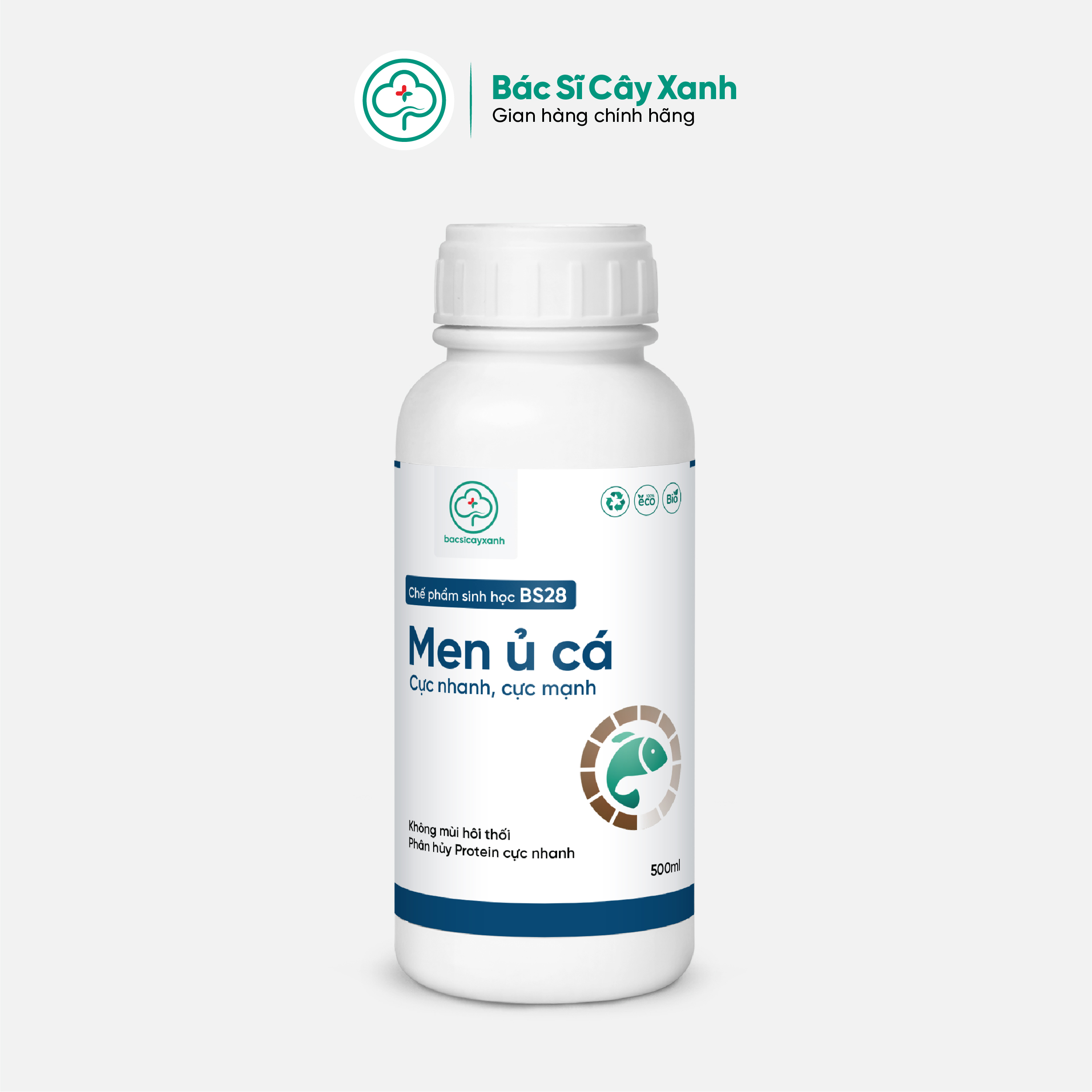 Men ủ cá thành phân đạm hữu cơ sinh học nhanh chống, không mùi hôi BS28 500ml NSX Bacsicayxanh