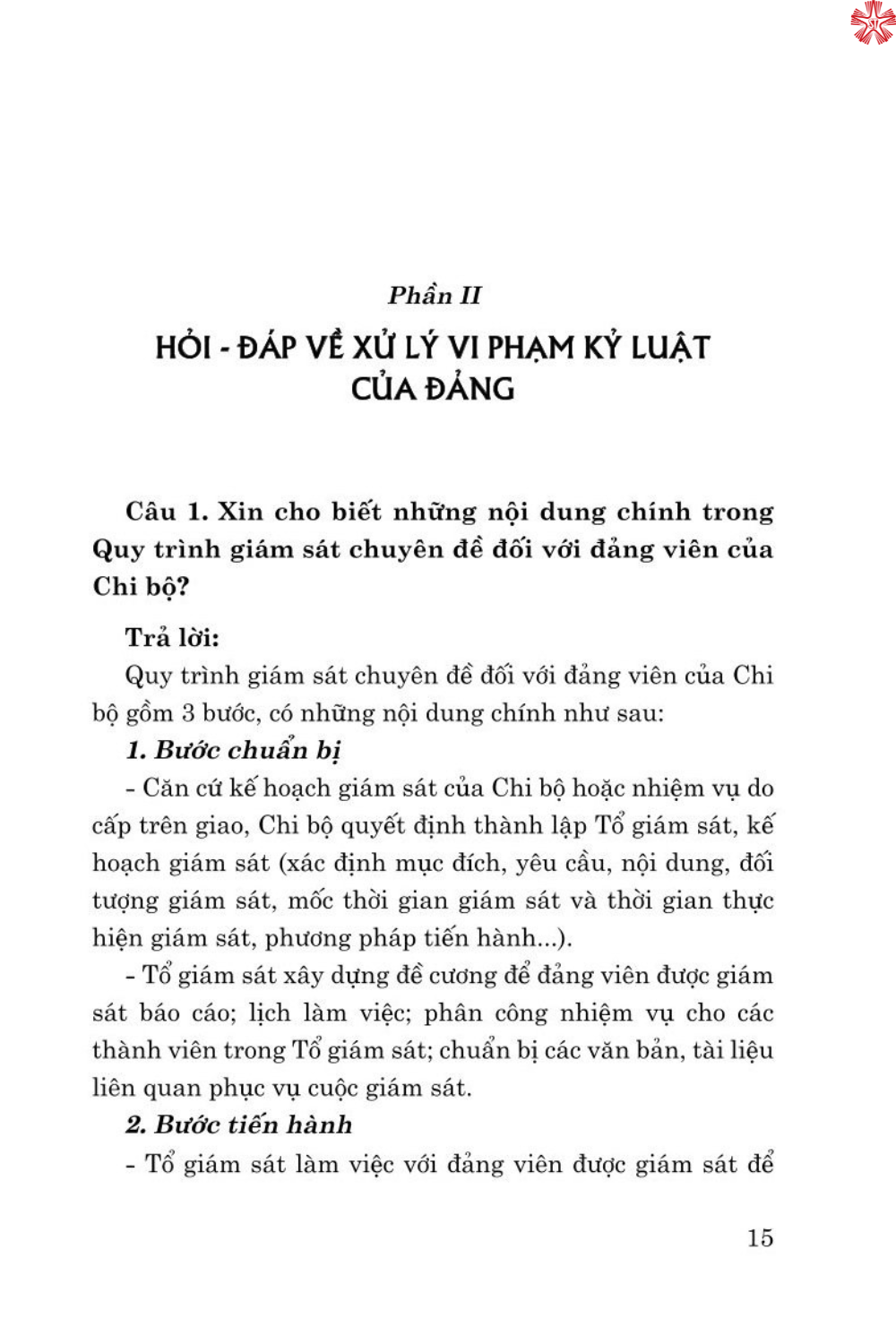 Hỏi - đáp về xử lý vi phạm kỷ luật của Đảng (bản in 2024)