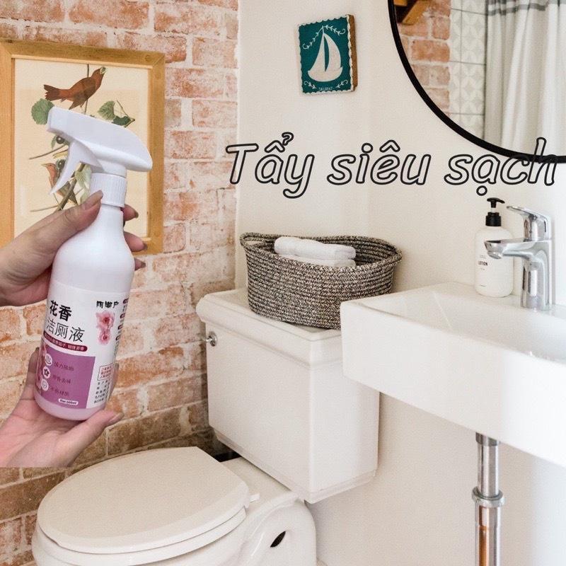 Chai Xịt Tẩy Rửa Toilet Mùi Hoa Anh Đào, Nước Tẩy Rửa Đa Năng Cao Cấp Khử Khuẩn Không Độc Hại 500Ml