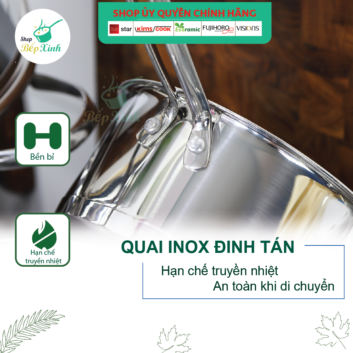 Bộ 5 Nồi 3 Đáy Inox 304 Kiểu Sillic Fivestar FS10CG2