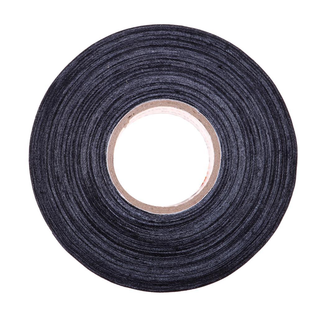2 Roll Waterproof Adhesive Ice Hockey Cloth Stick Tape 1'' x 25yds -Black