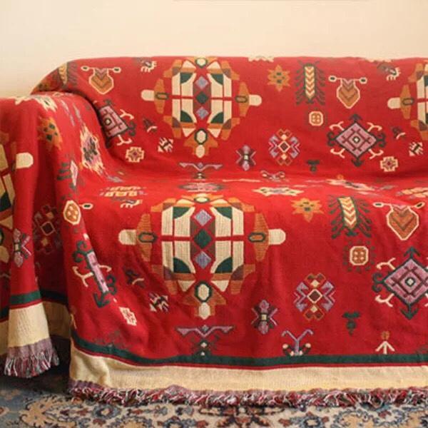 Thảm Thổ Cẩm Phong Cách Bắc Âu, khăn phủ sofa nhập khẩu