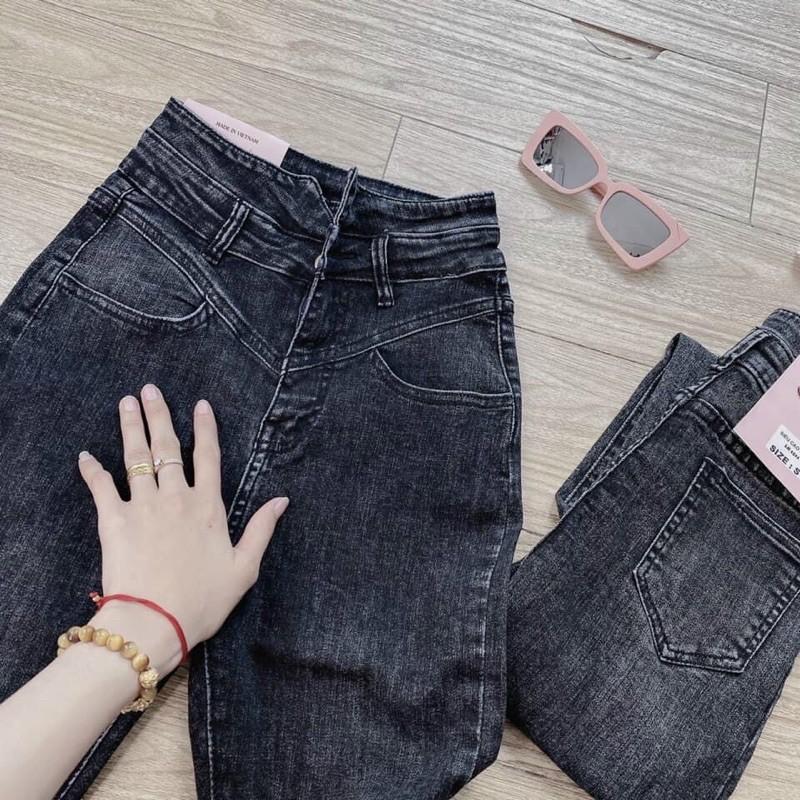QUẦN BÒ ÔM LƯNG CAO CHẤT MỀM GIÃN 1 nút - ảnh thật shop chụp
