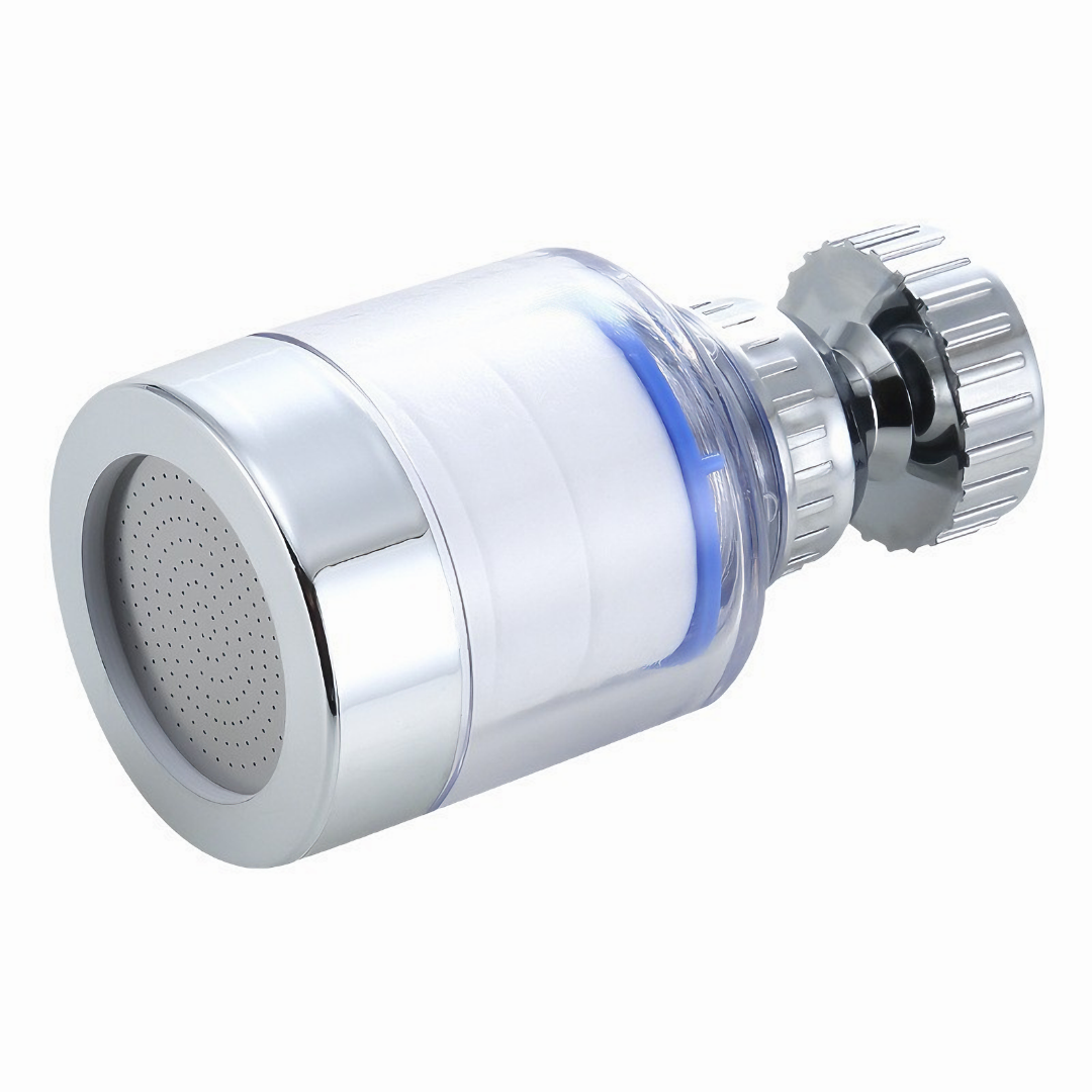 Đầu vòi lọc nước KG057 rửa chén bát giúp tăng áp lực nước, tiết kiệm nước, có lõi lọc nước nano xoay 360 độ - Hàng chính hãng