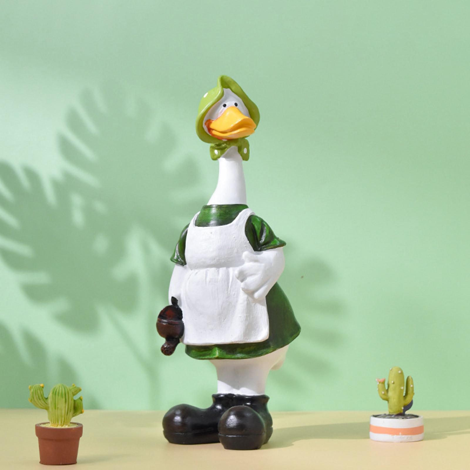 Duck Garden Statues Funny Art Crafts Animal Sculpture for Lawn Patio Desktop