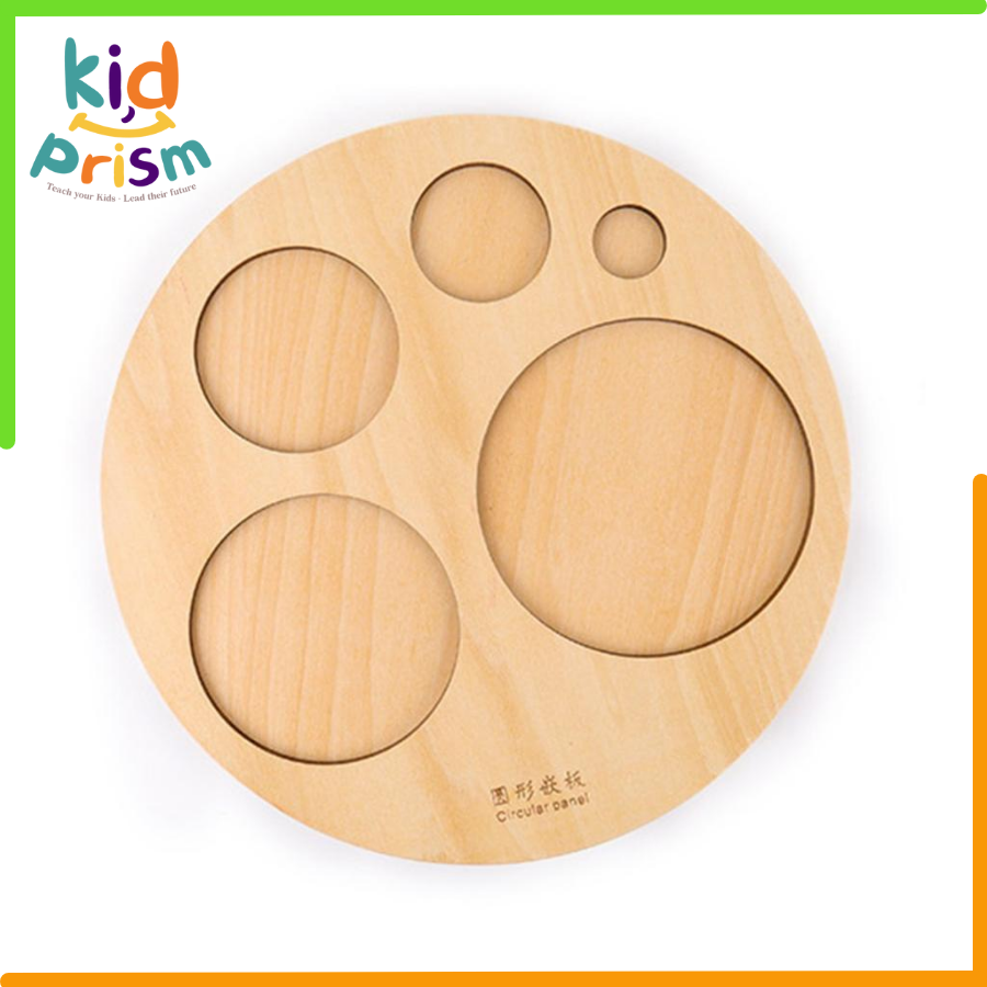 Bảng ghép Montessori hình tròn kích cỡ đa dạng bằng gỗ giúp bé phát triển trí não (Giáo cụ Montessori)