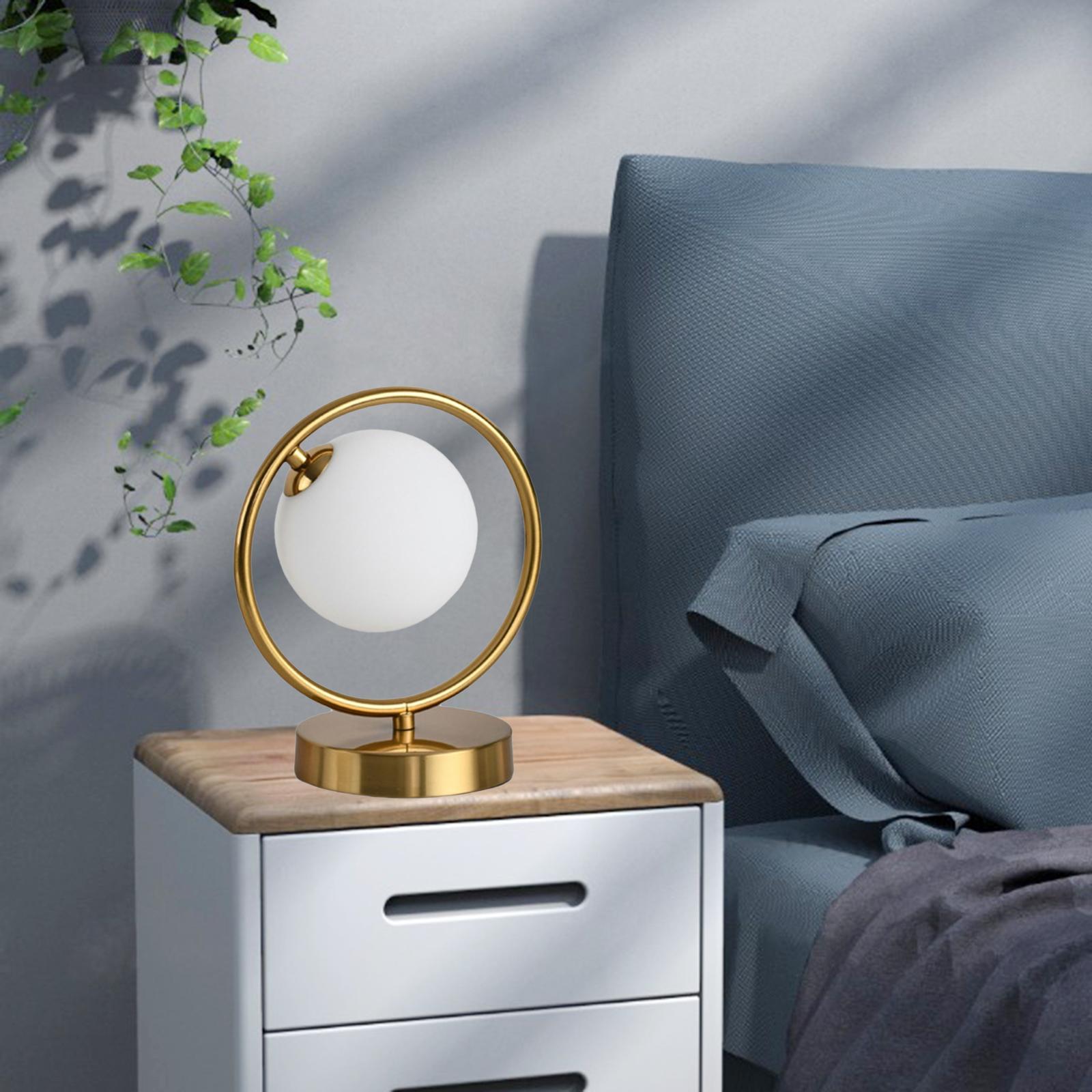 Dimmable Table Lamp Round Bedside Desk Night Light
