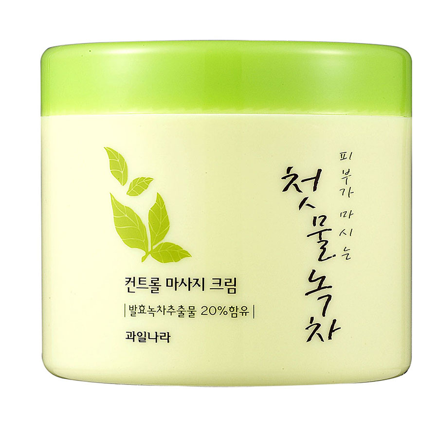 Kem massage thảo dược trà xanh Green tea Massage Cream Hàn Quốc 300ml Tặng Móc khóa