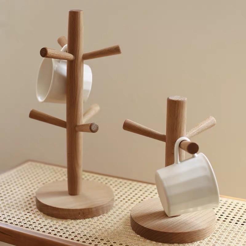 Giá Gỗ Treo Cốc 6 Móc Tiện Lợi