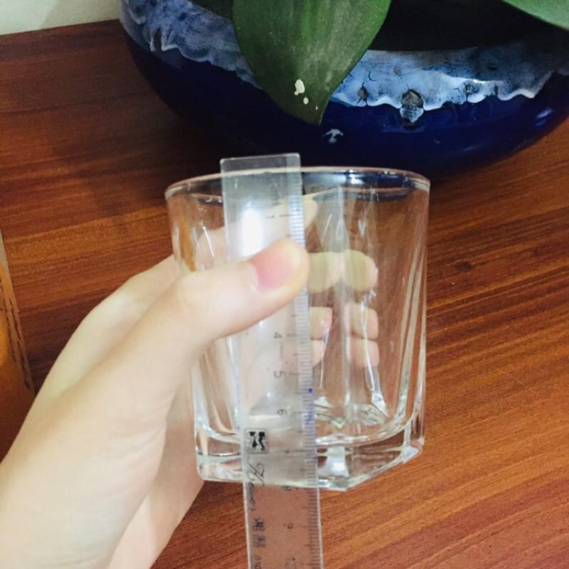 Bộ 6 cốc ly thủy tinh uống nước,cà phê đế viền dày 230ml cao cấp